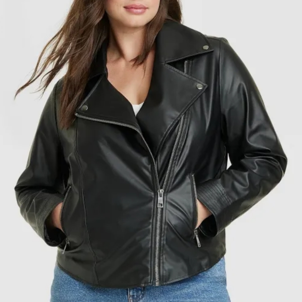 Ava & Viv Faux Leather Moto Jacket